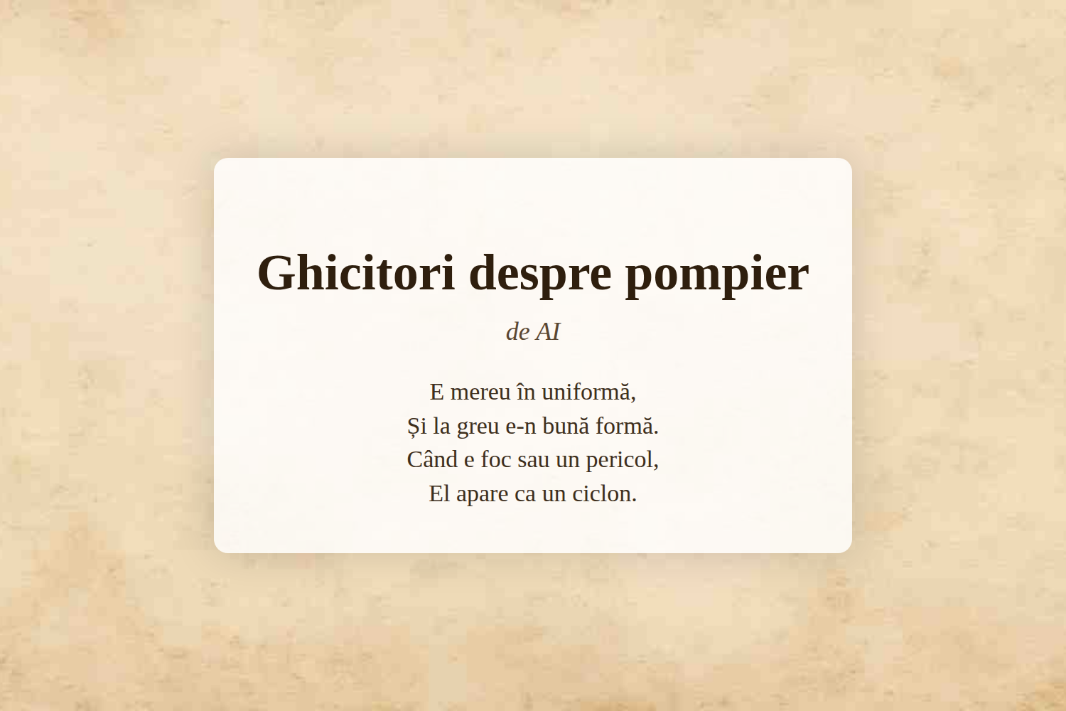 Ghicitori despre pompier