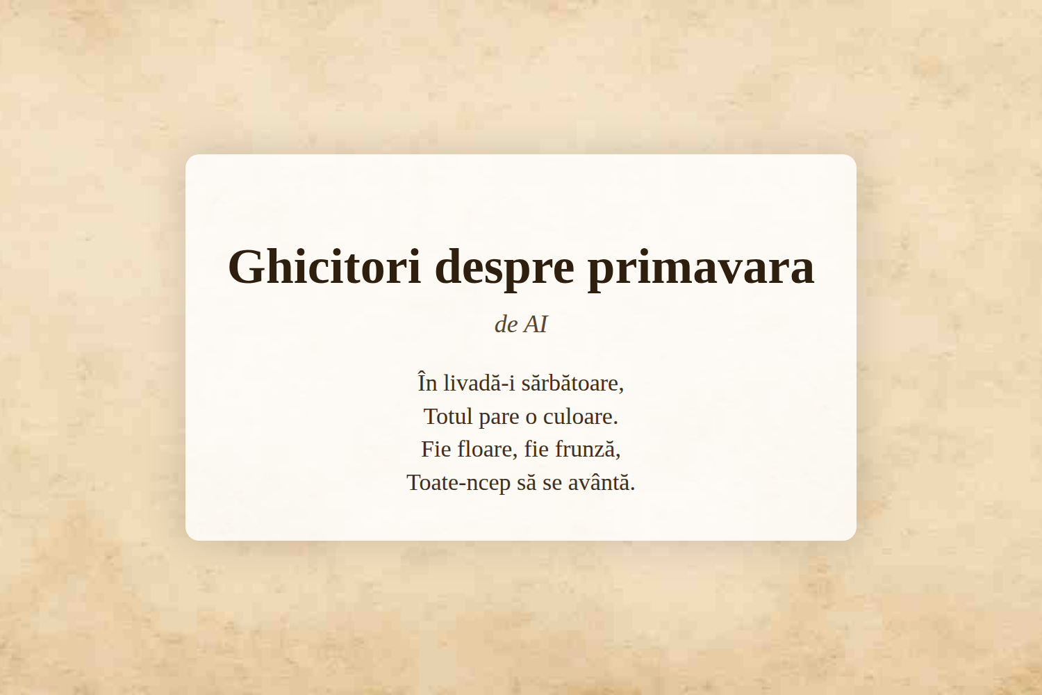 Ghicitori despre primavara