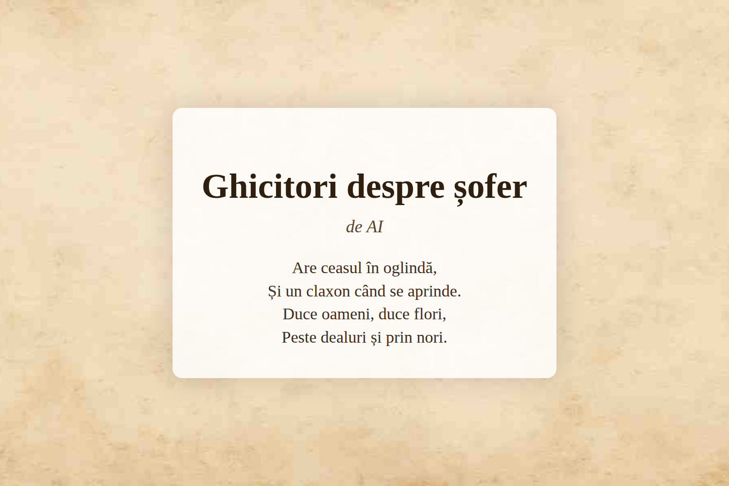 Ghicitori despre șofer