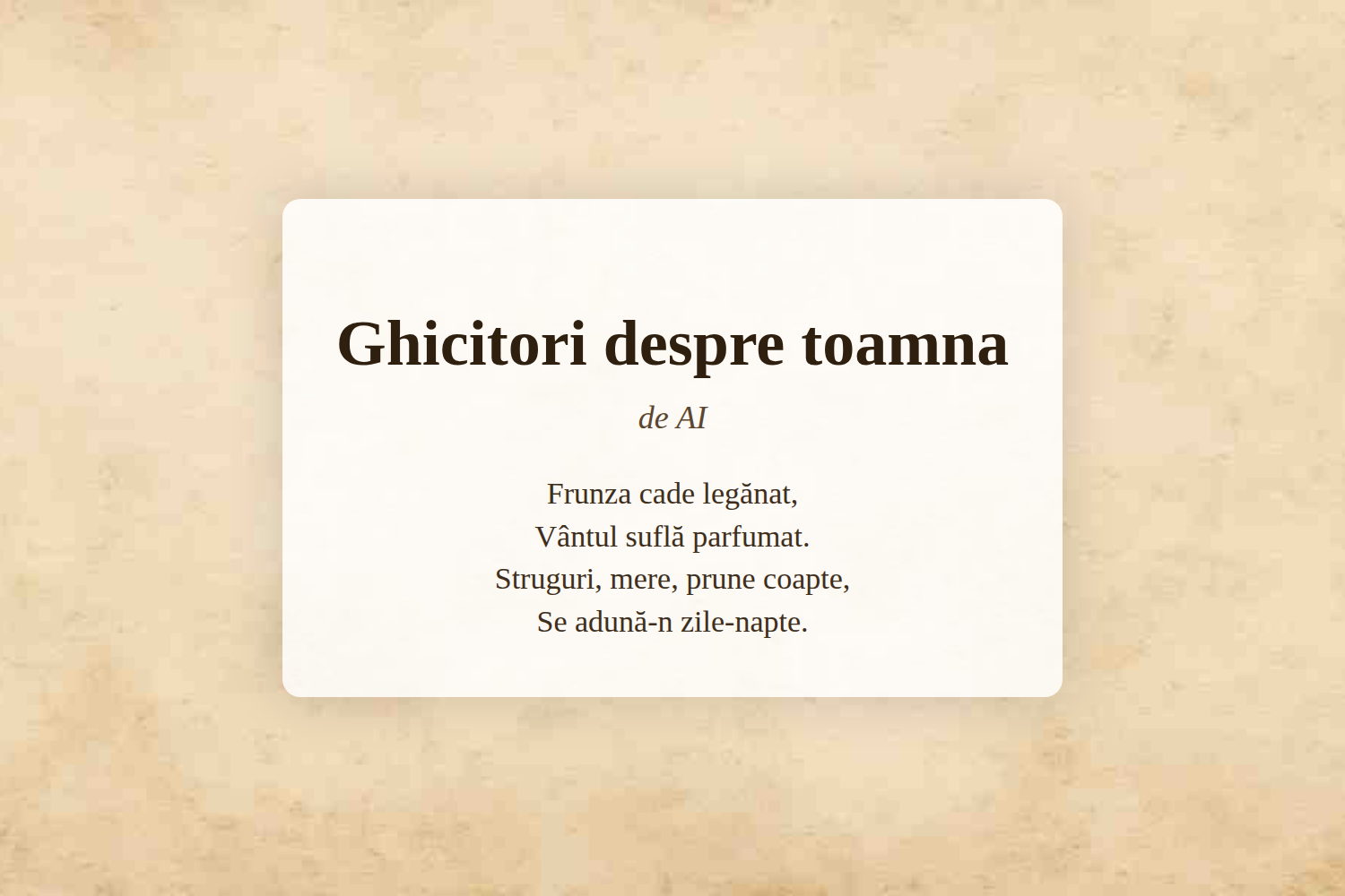 Ghicitori despre toamna