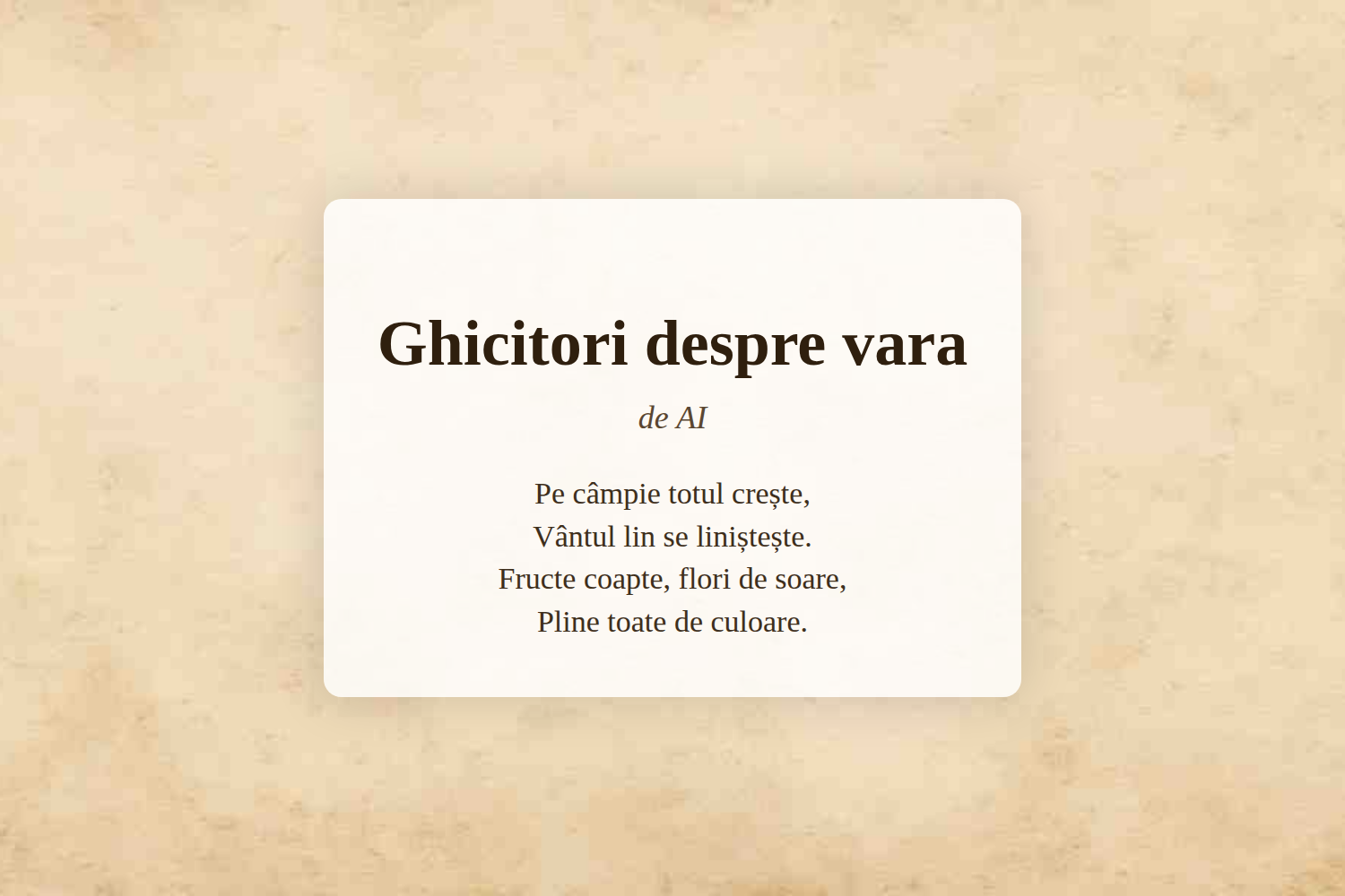 Ghicitori despre vara