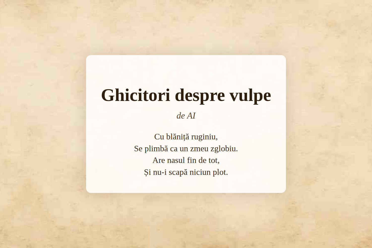 Ghicitori despre vulpe