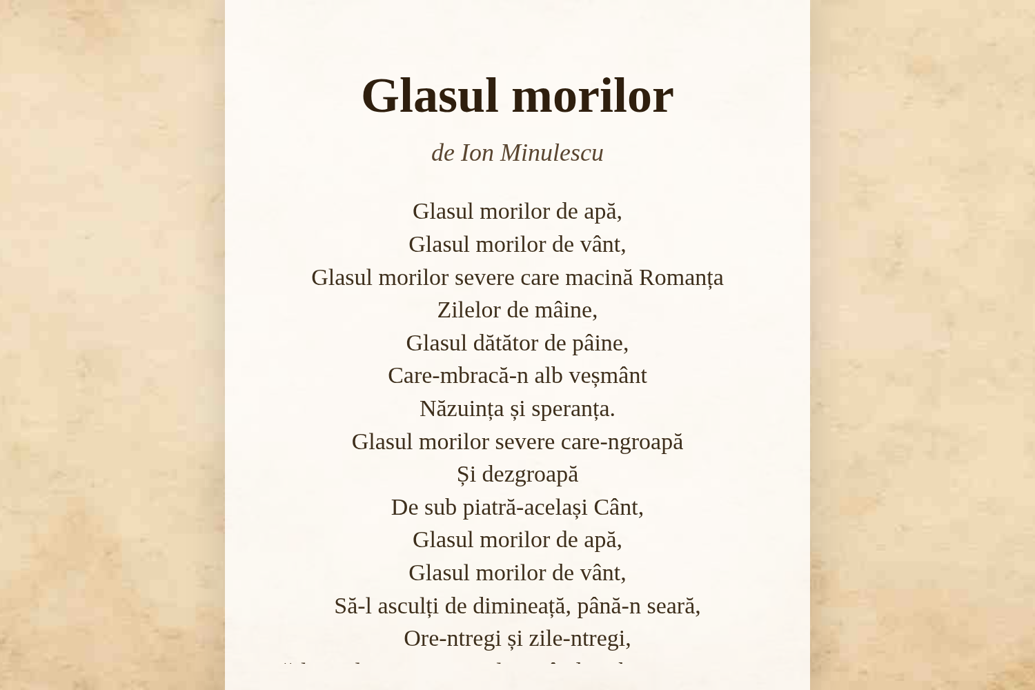 Glasul morilor