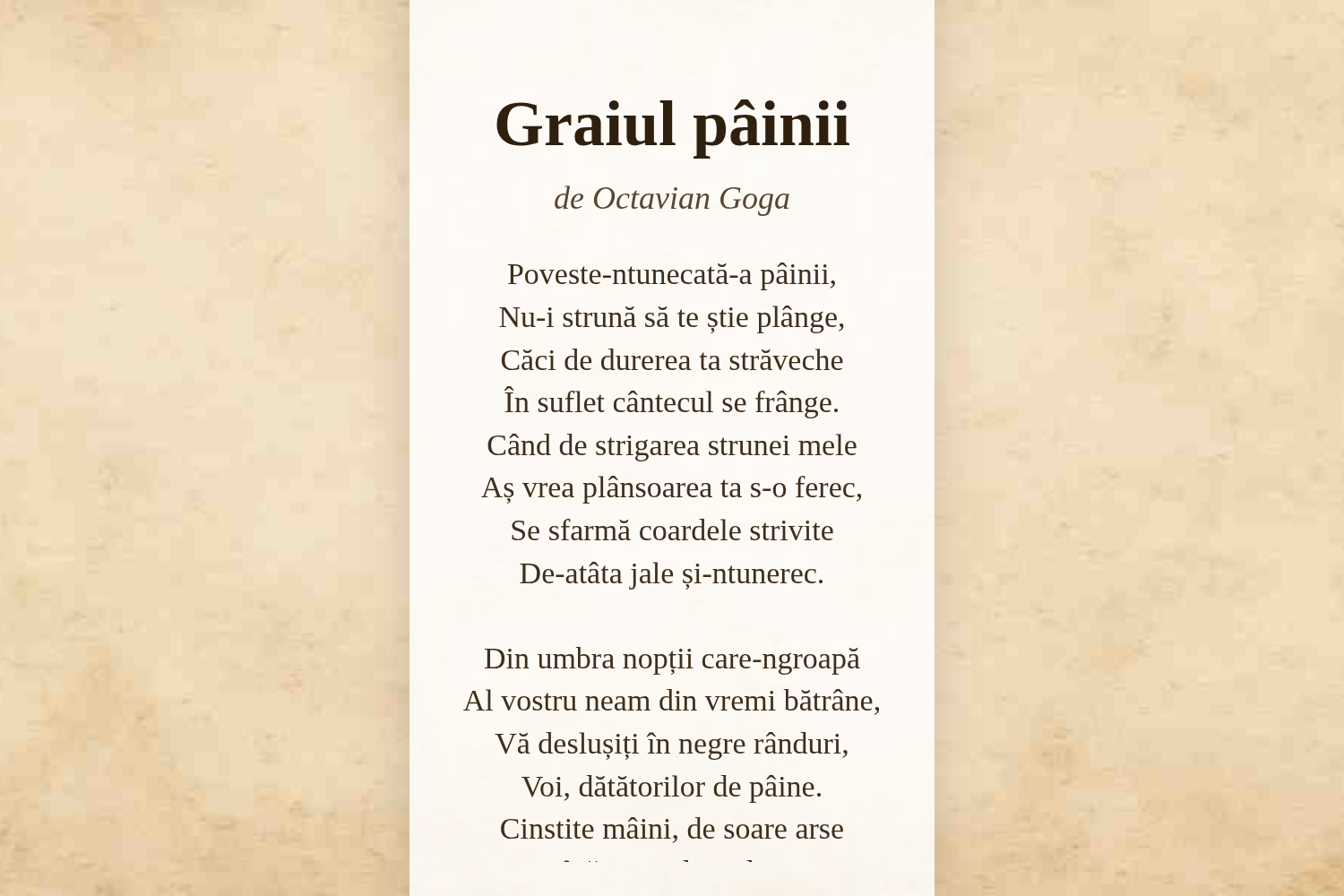 Graiul pâinii