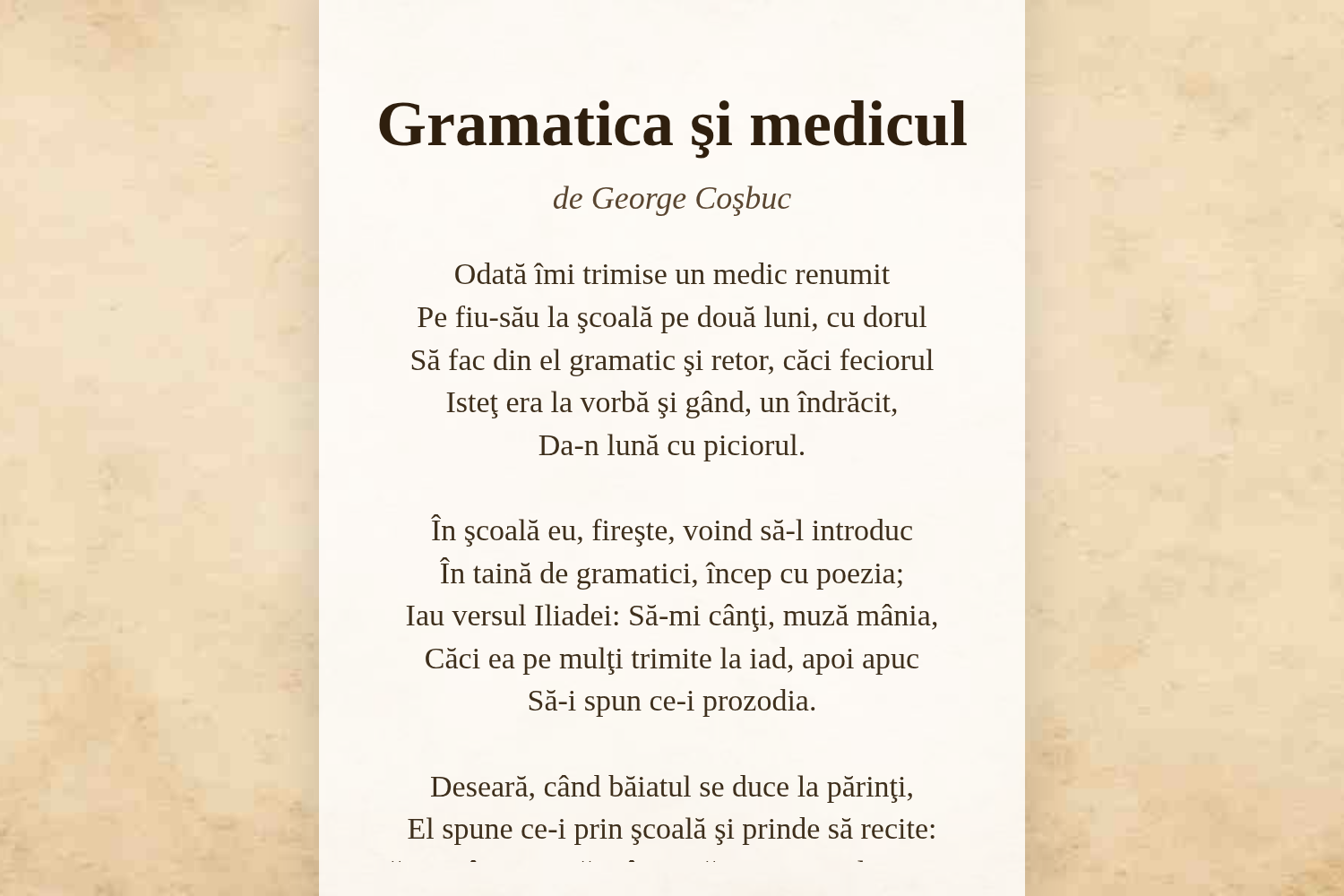 Gramatica şi medicul