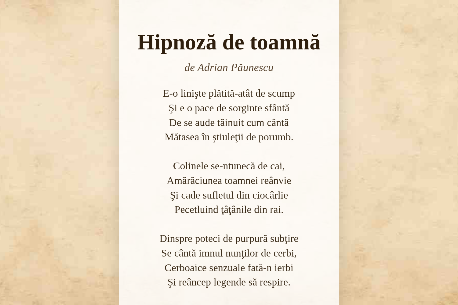 Hipnoză de toamnă