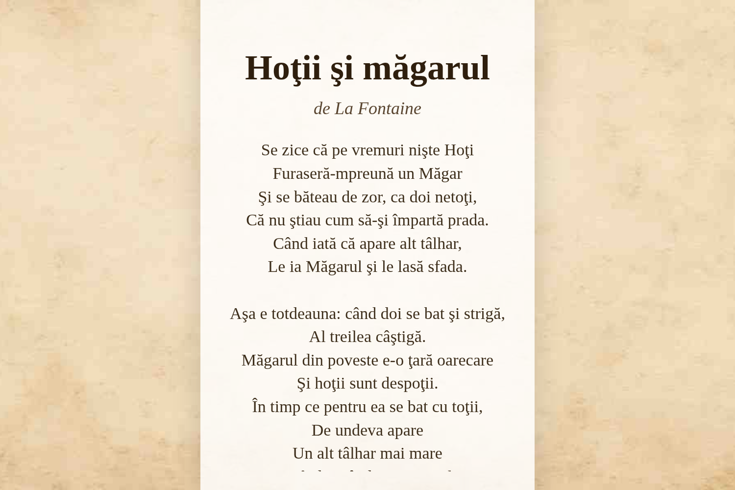 Hoţii şi măgarul
