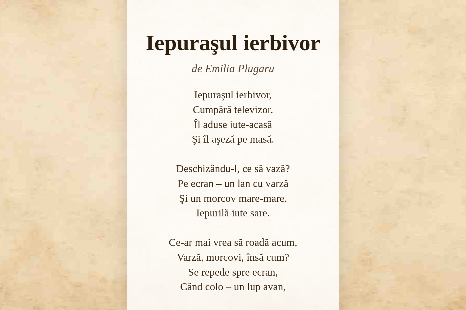 Iepuraşul ierbivor