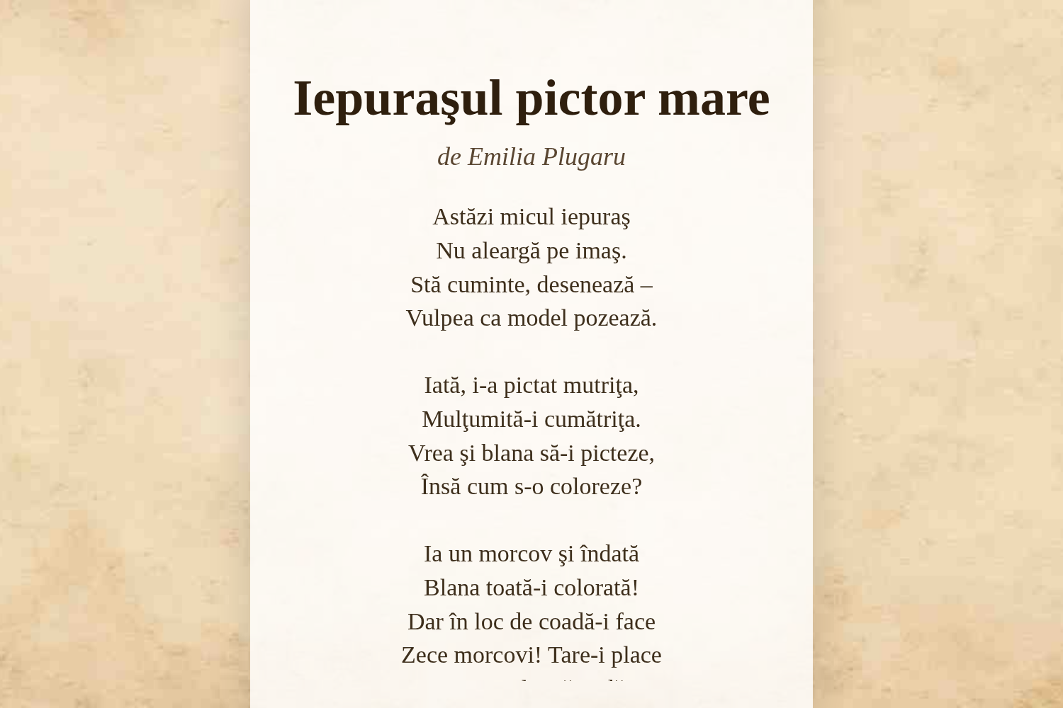 Iepuraşul pictor mare
