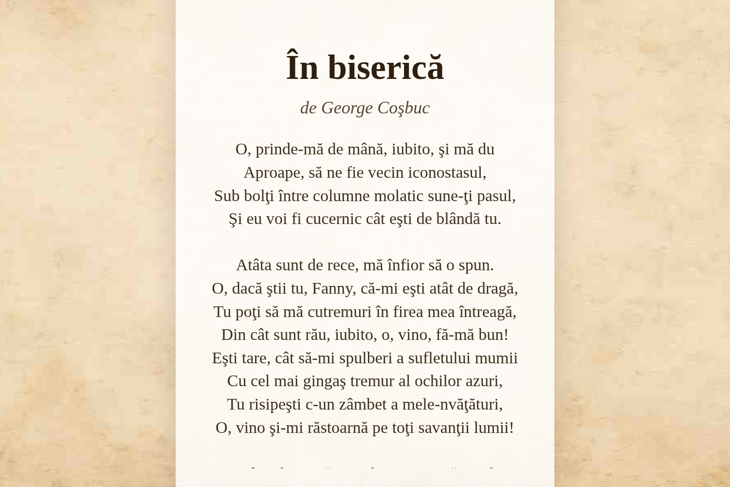 În biserică