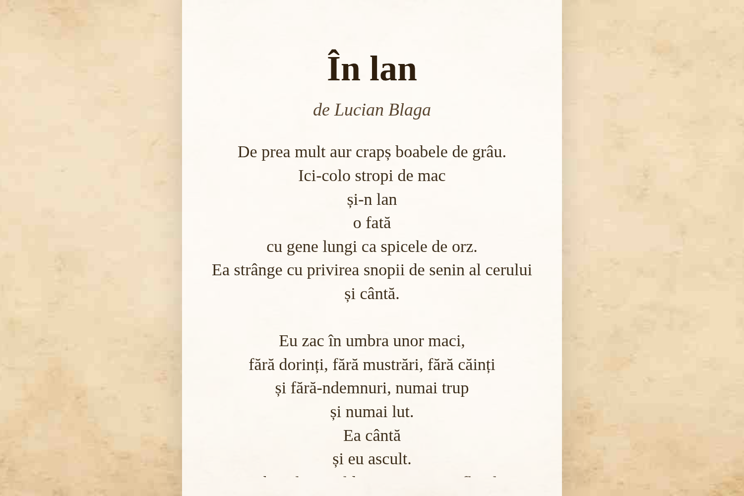 În lan