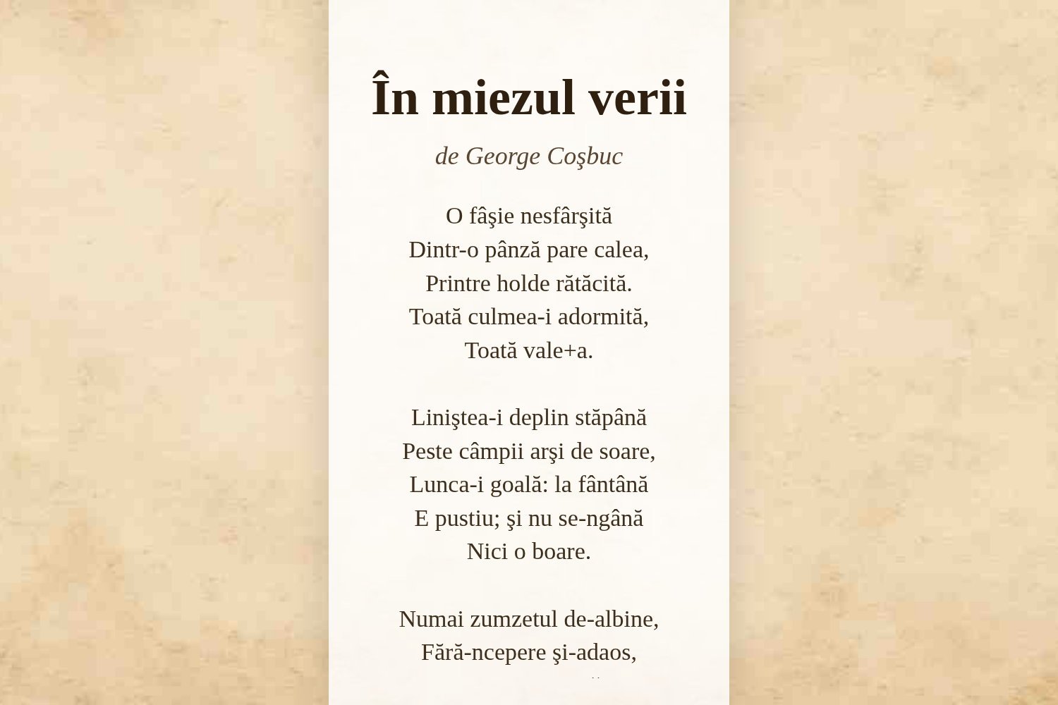 În miezul verii