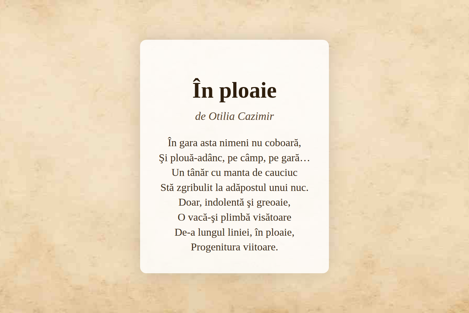 În ploaie