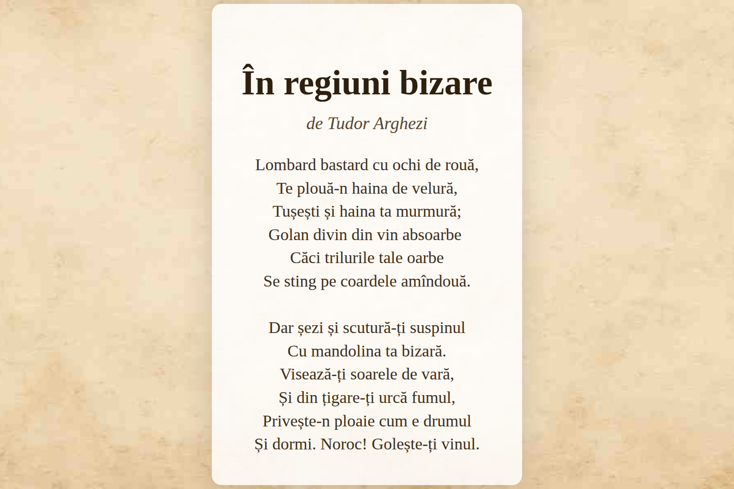 În regiuni bizare