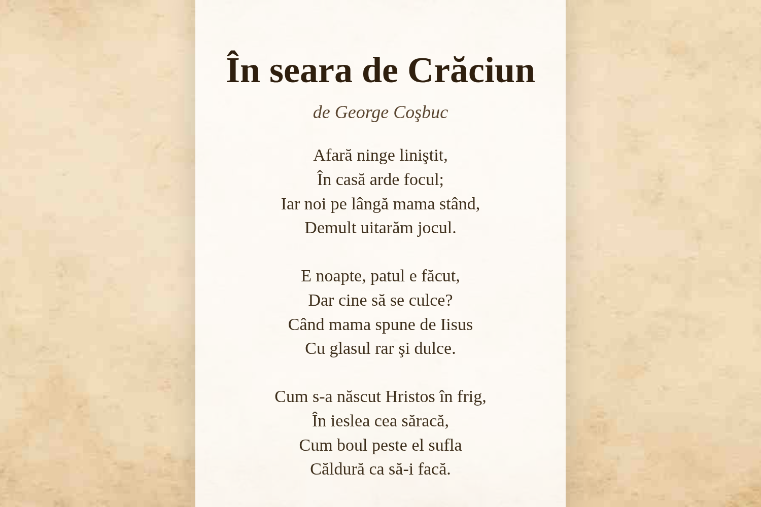În seara de Crăciun