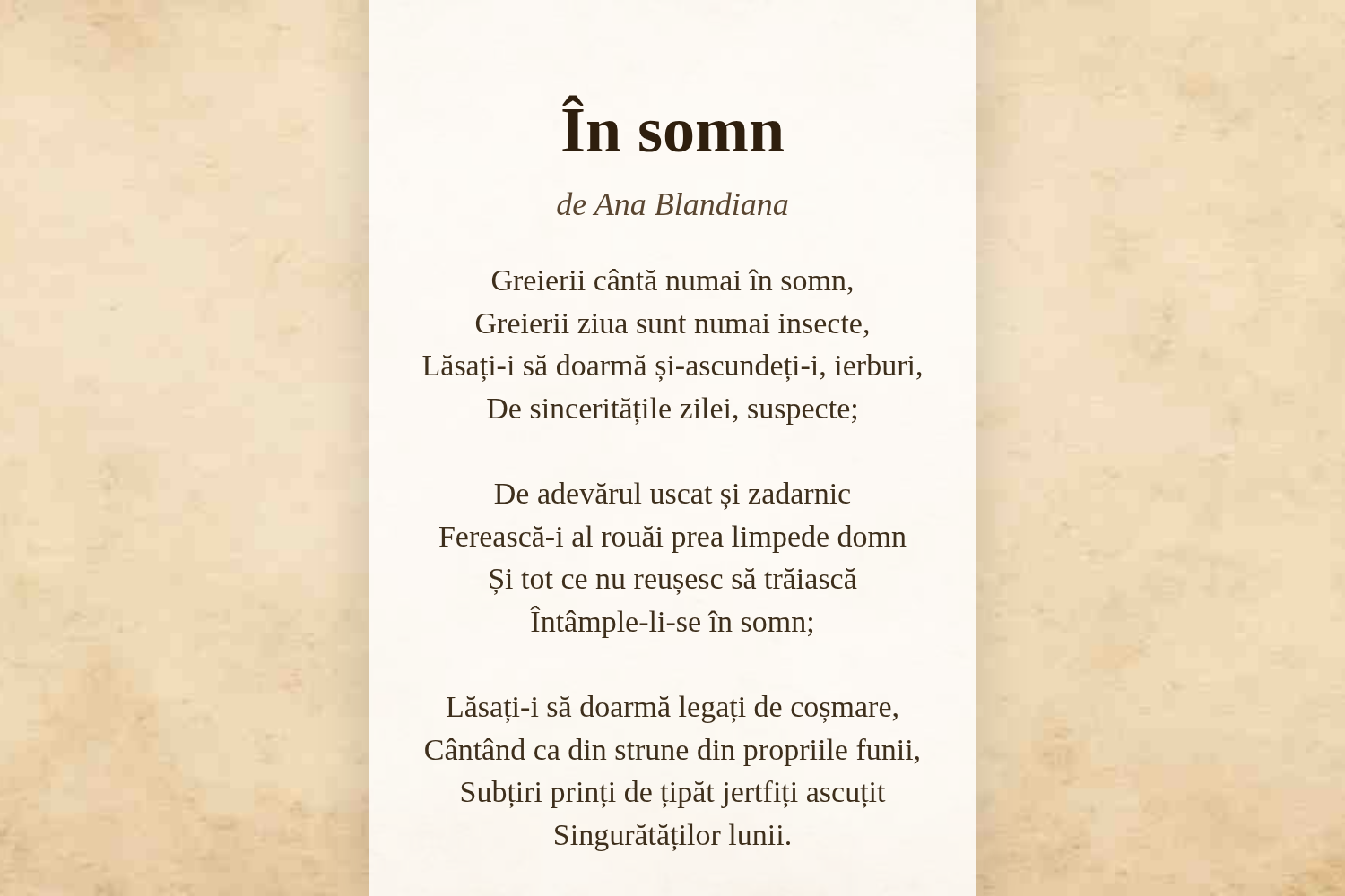 În somn