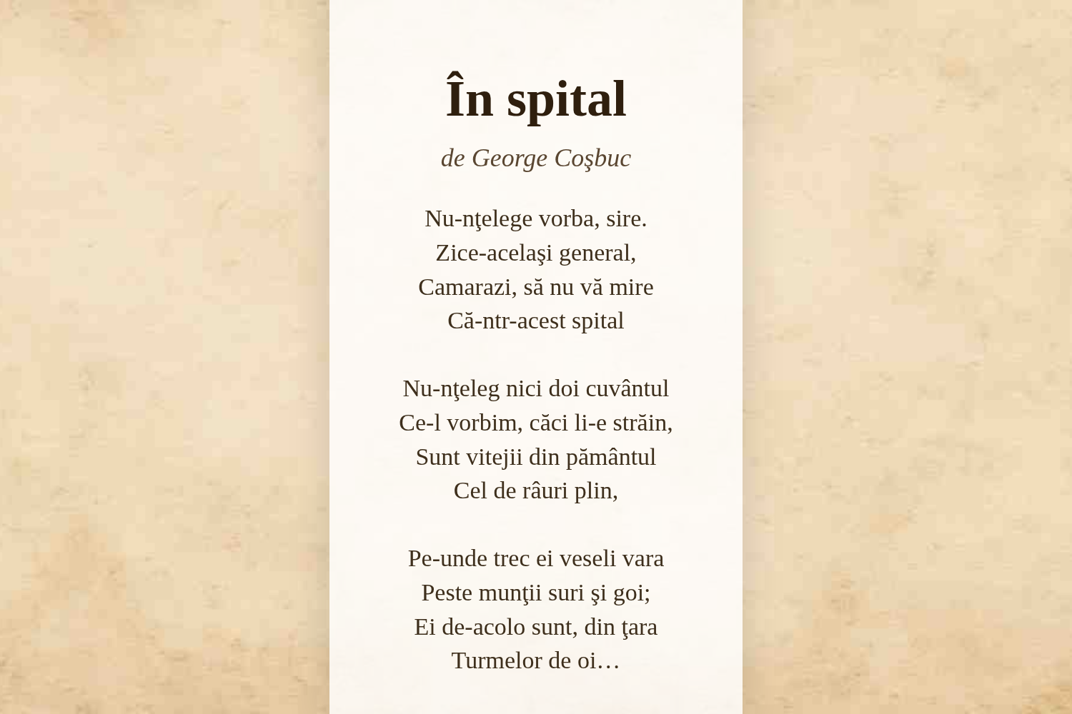 În spital