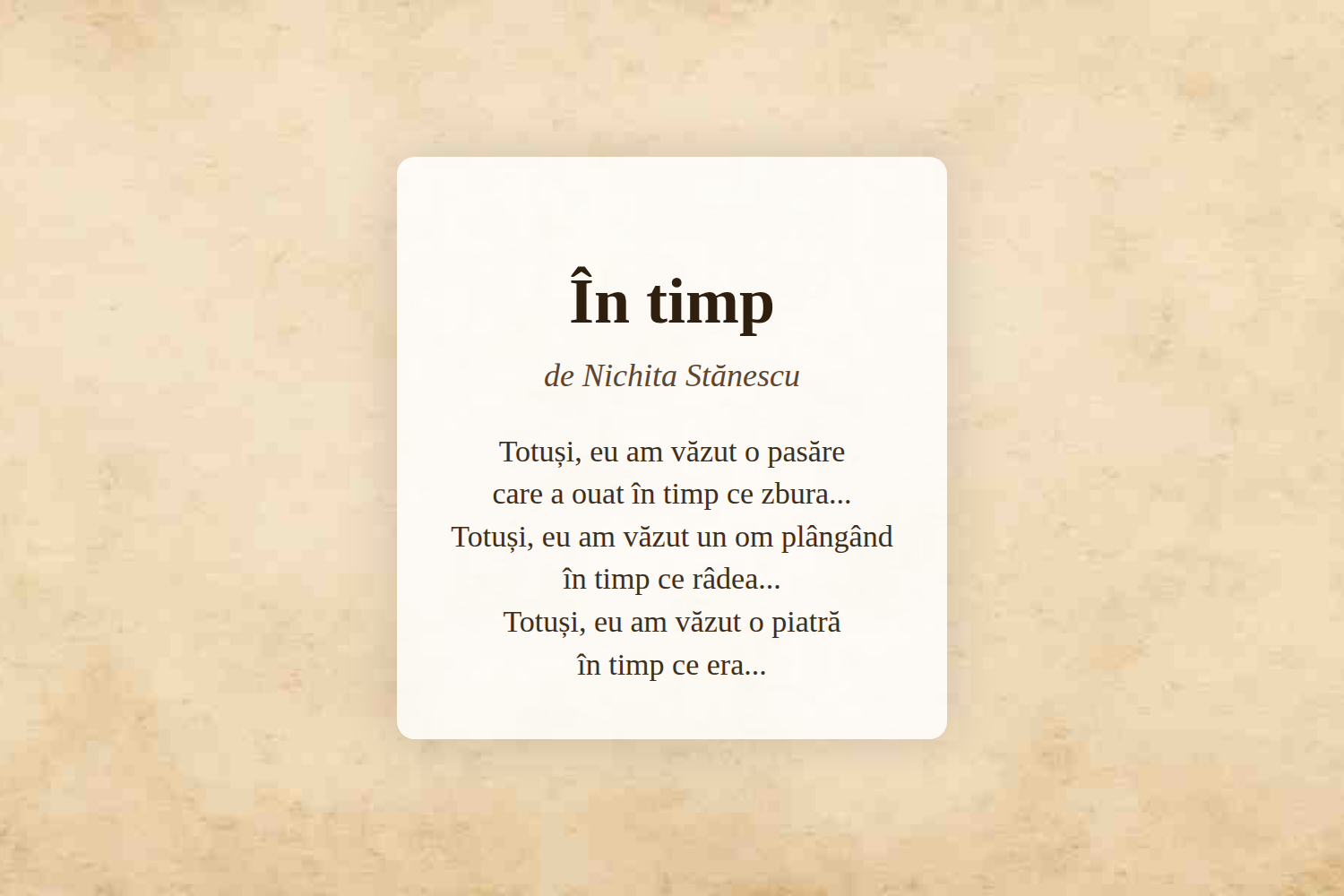 În timp