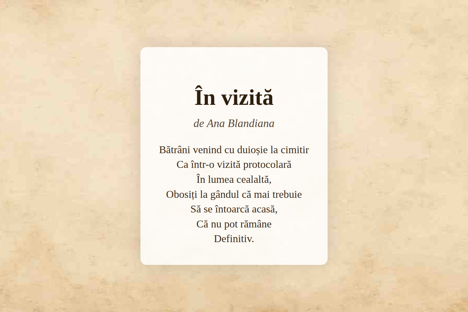 În vizită