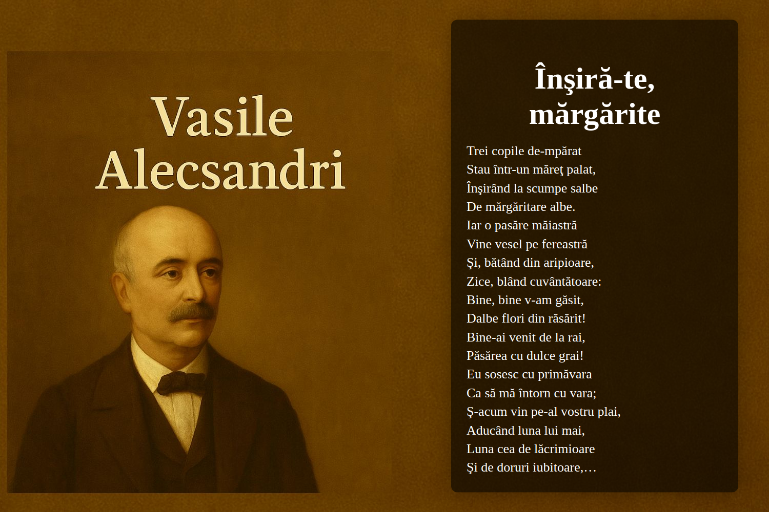 Înşiră-te, mărgărite