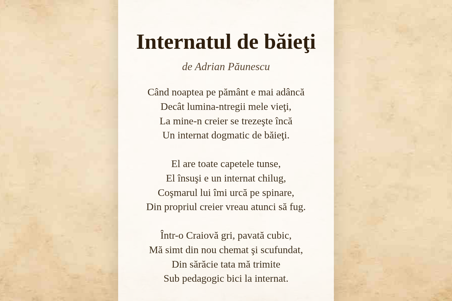 Internatul de băieţi