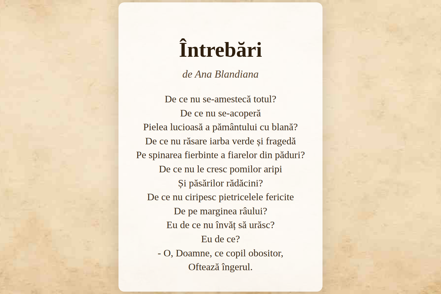 Întrebări