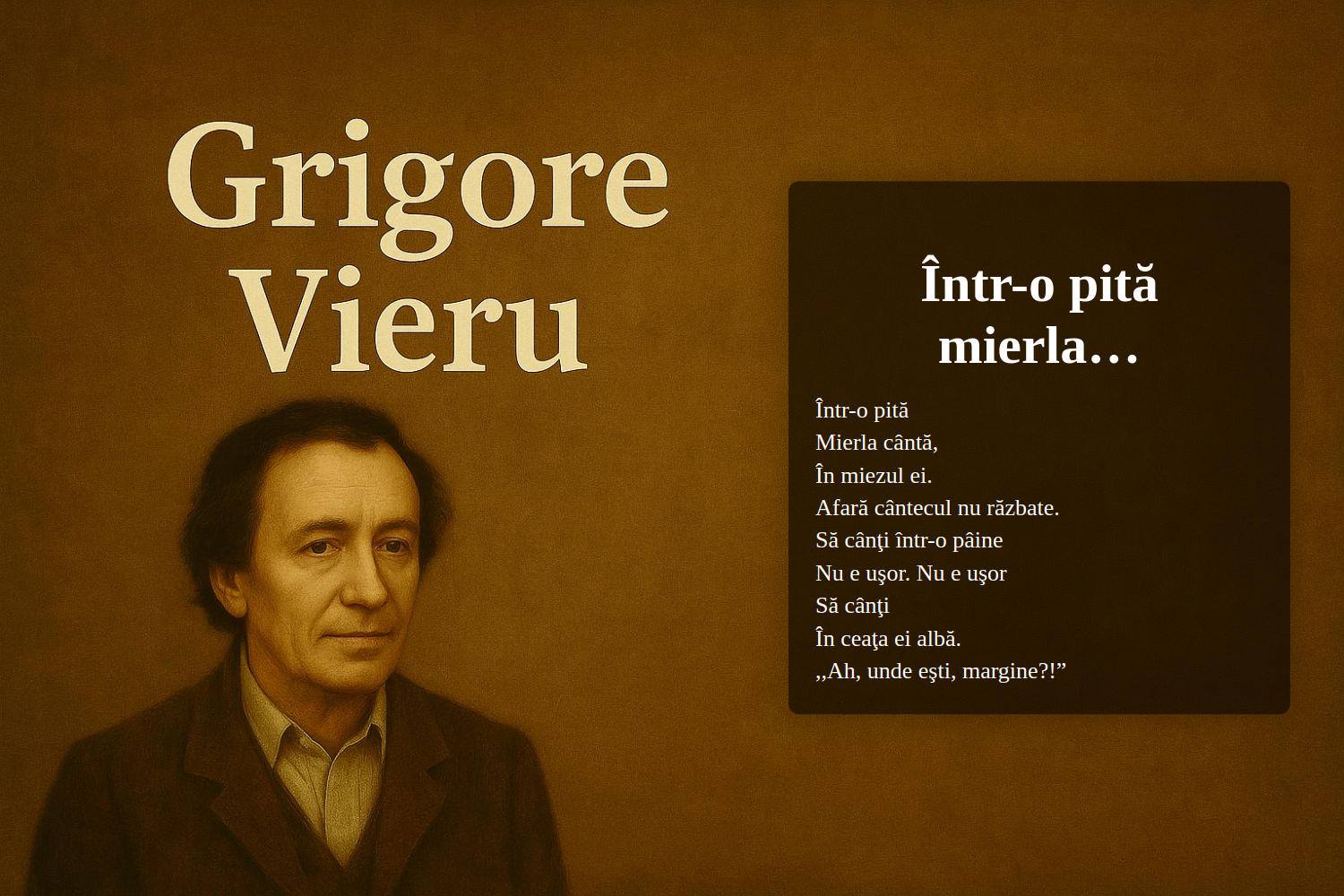 Într-o pită mierla…
