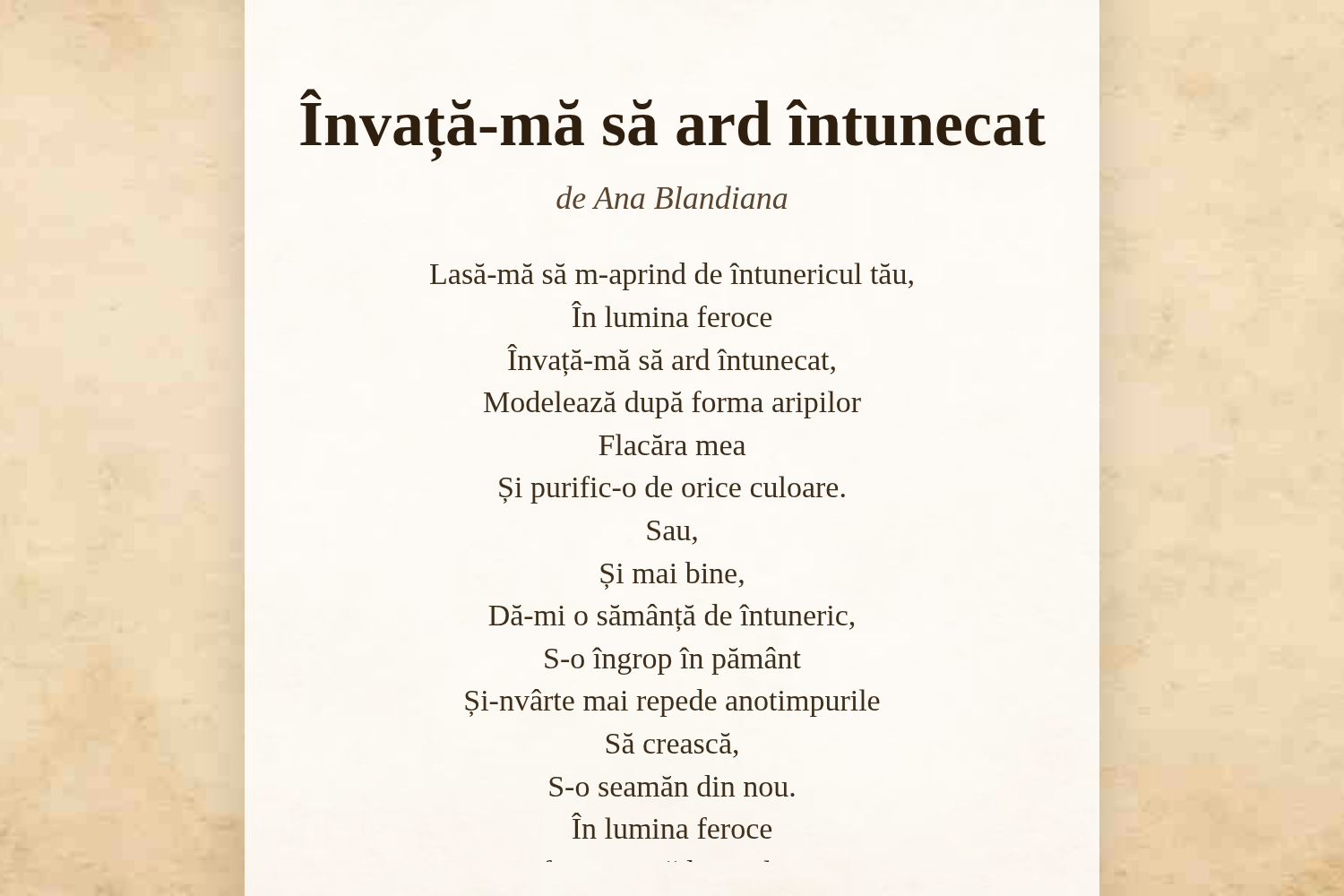 Învață-mă să ard întunecat