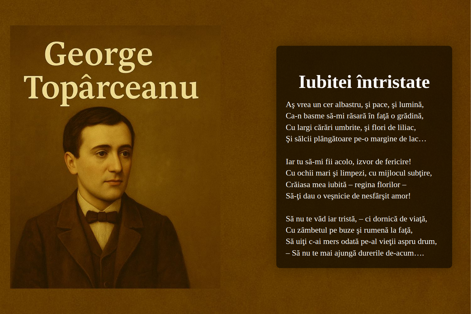 Iubitei întristate