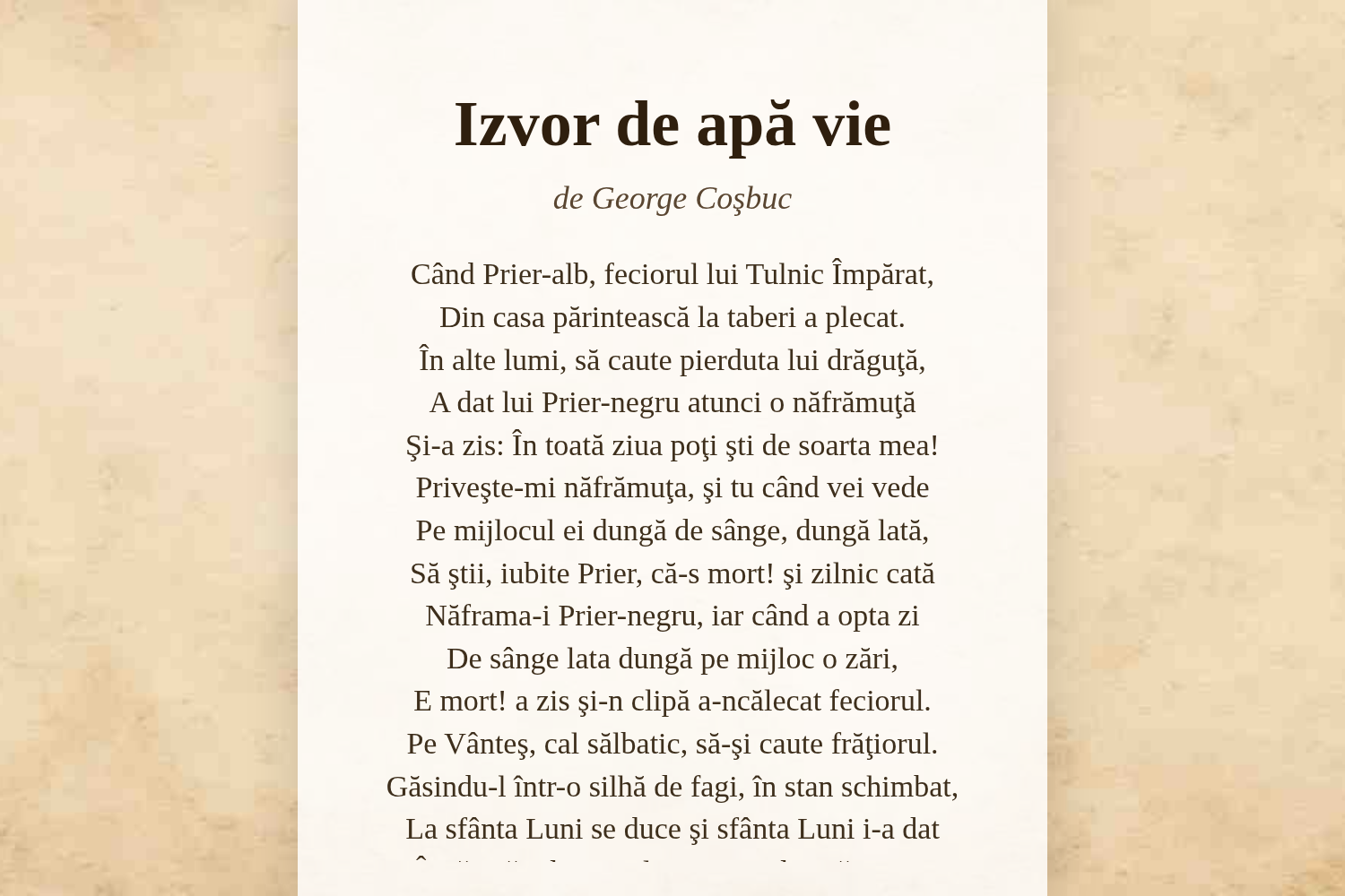 Izvor de apă vie