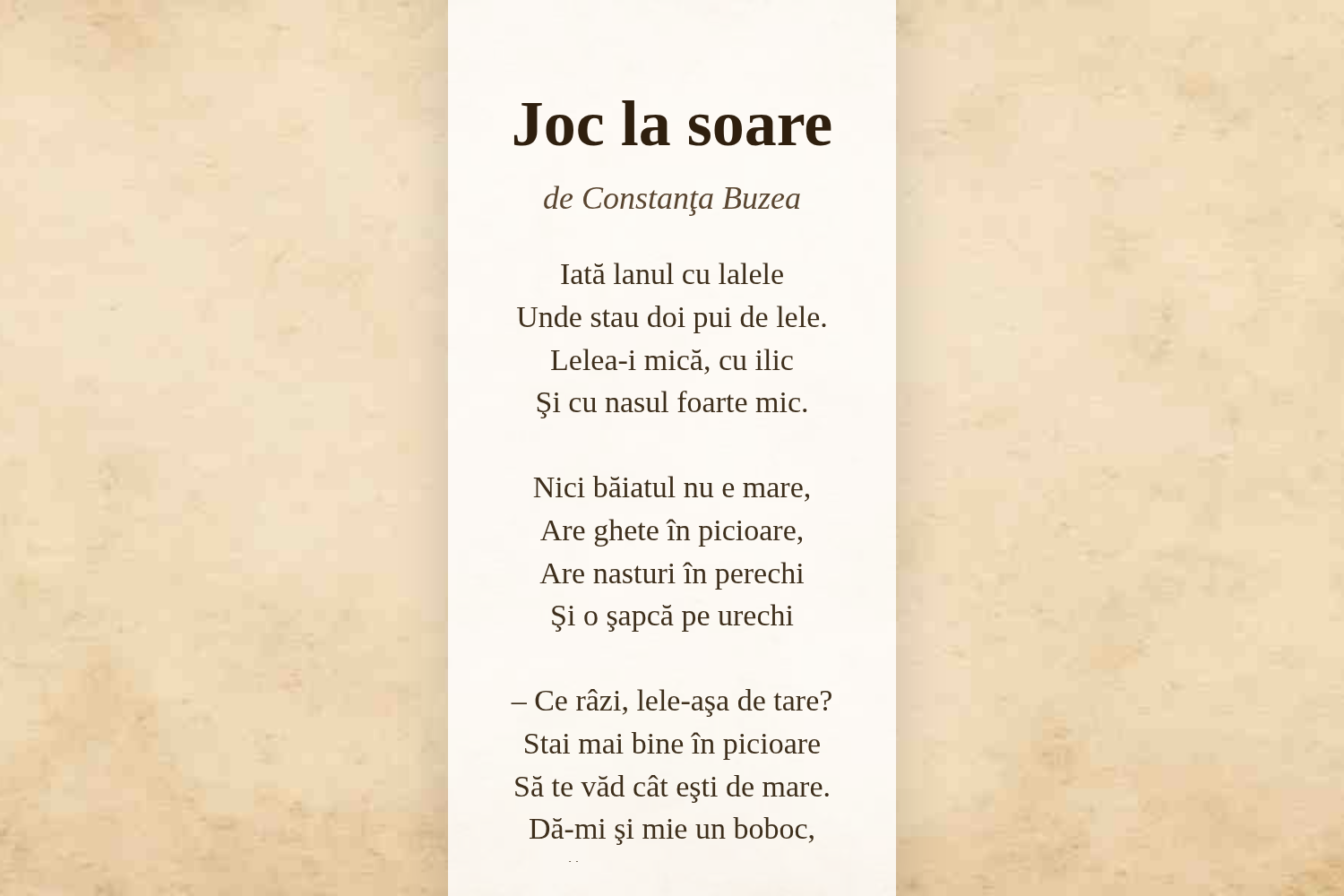 Joc la soare