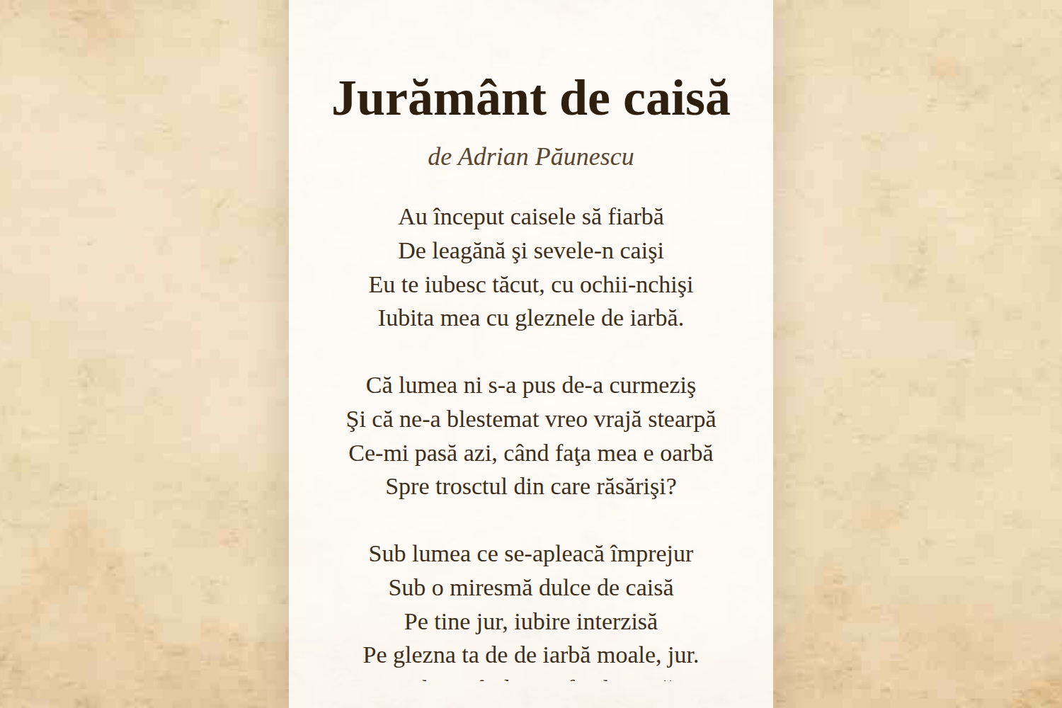 Jurământ de caisă