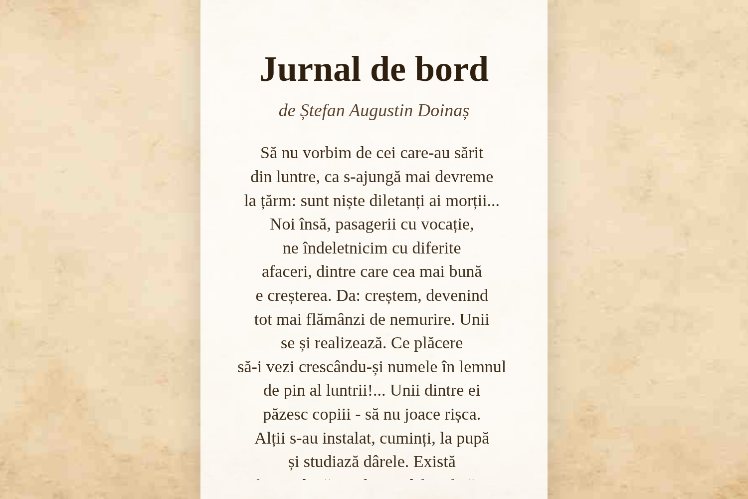 Jurnal de bord