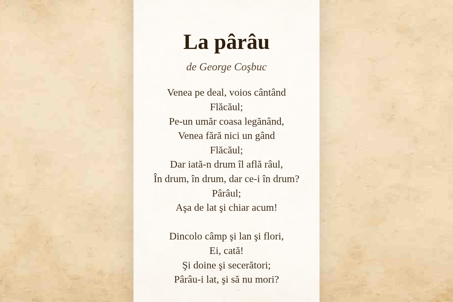 La pârâu