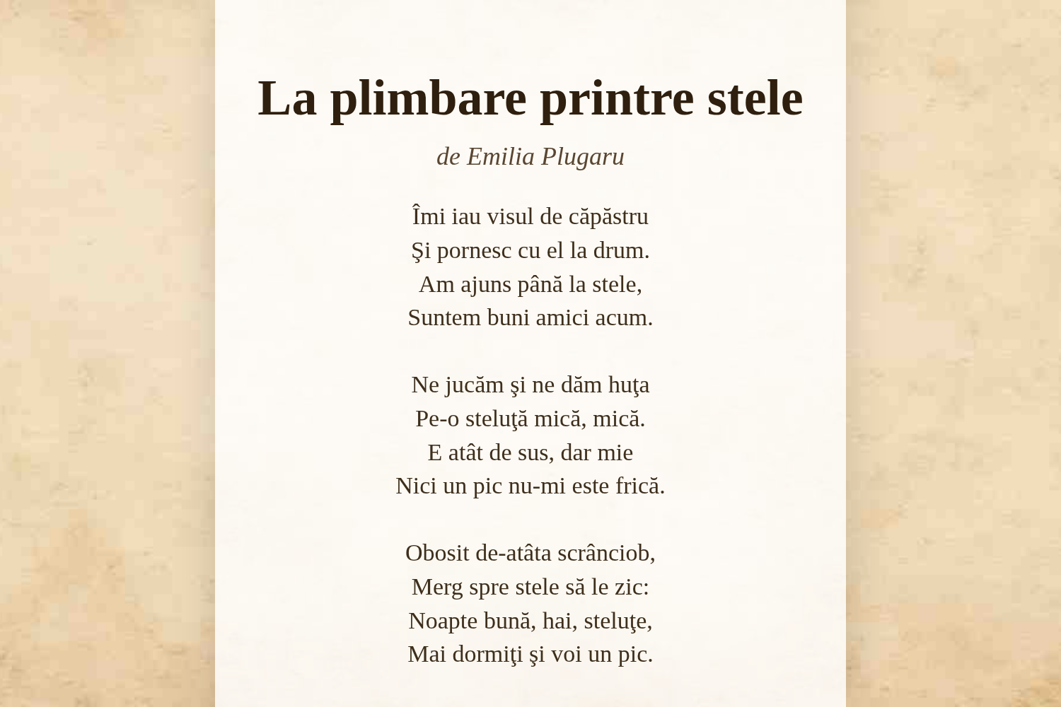 La plimbare printre stele