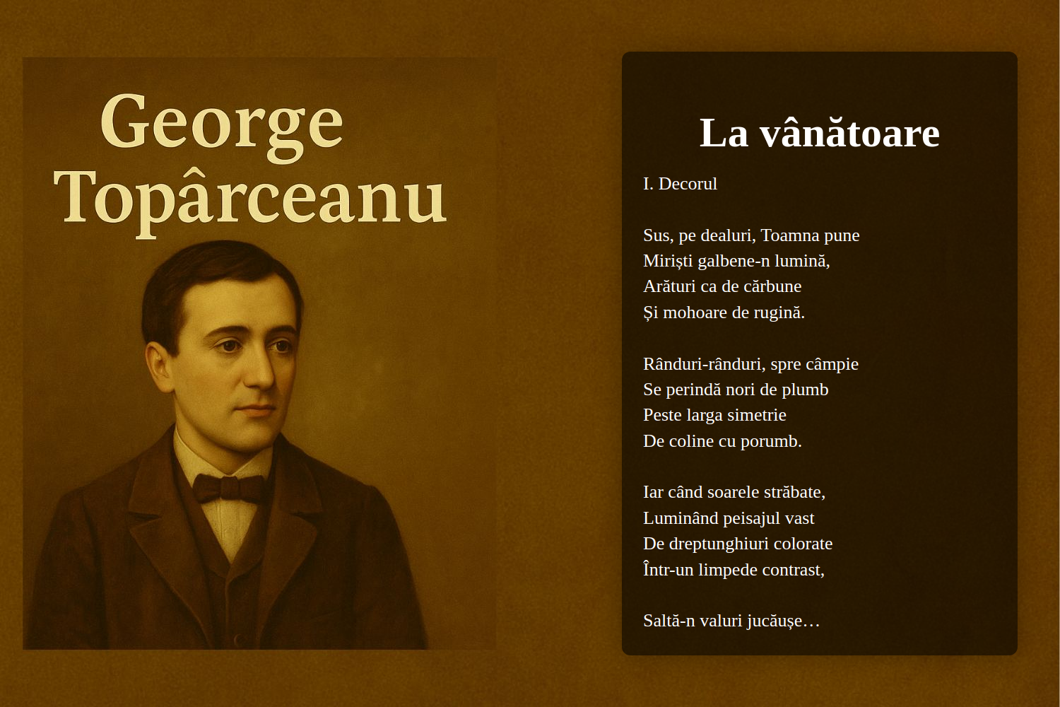 La vânătoare