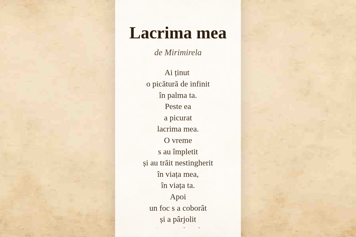 Lacrima mea