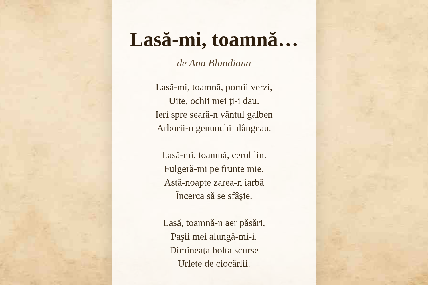Lasă-mi, toamnă…