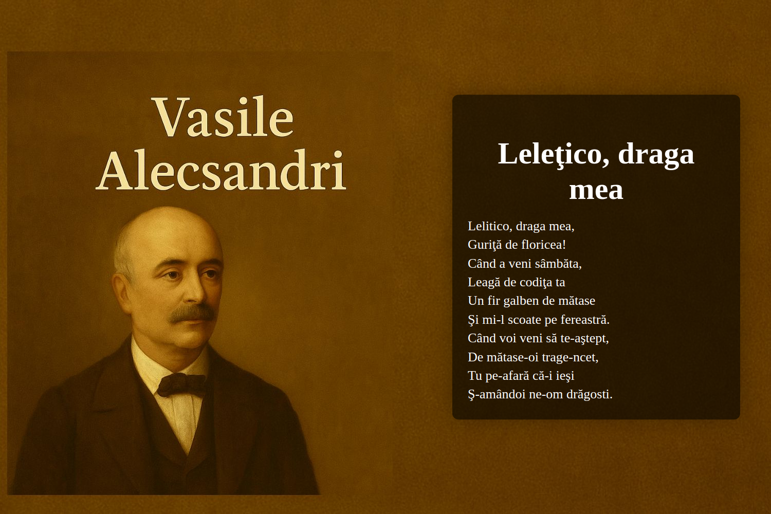 Leleţico, draga mea