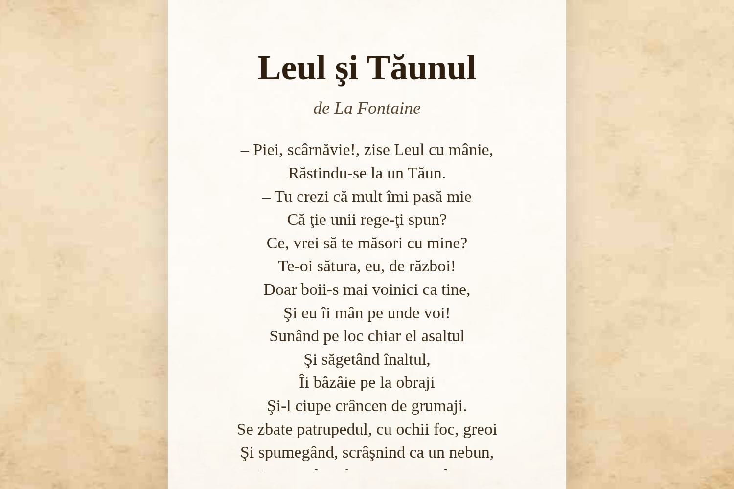 Leul şi Tăunul