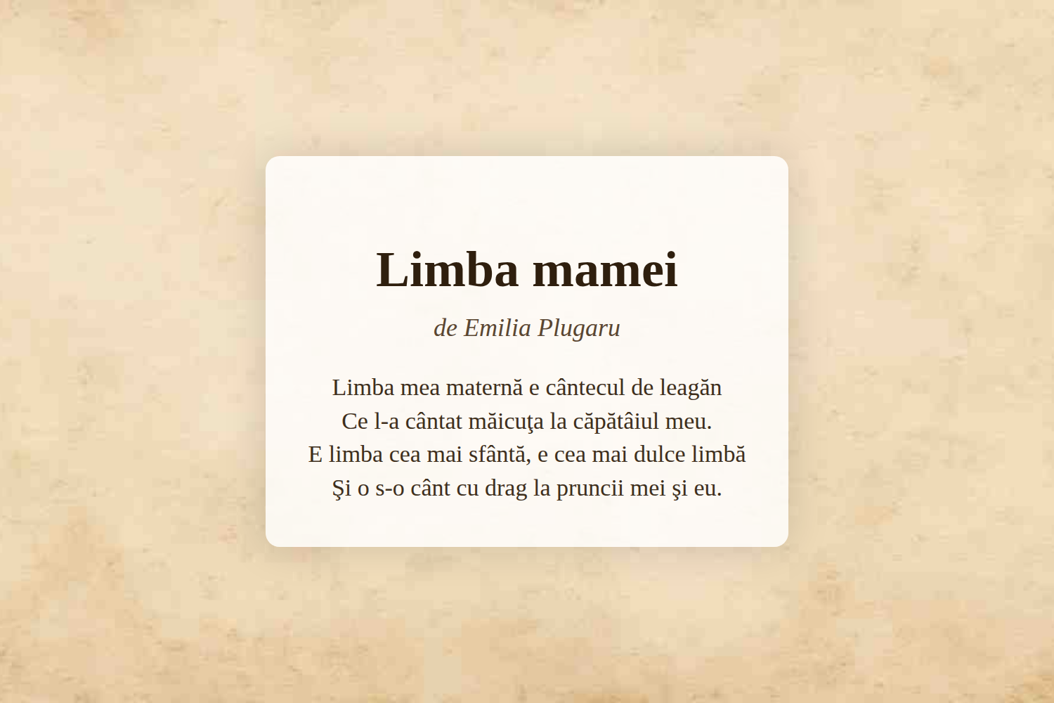Limba mamei