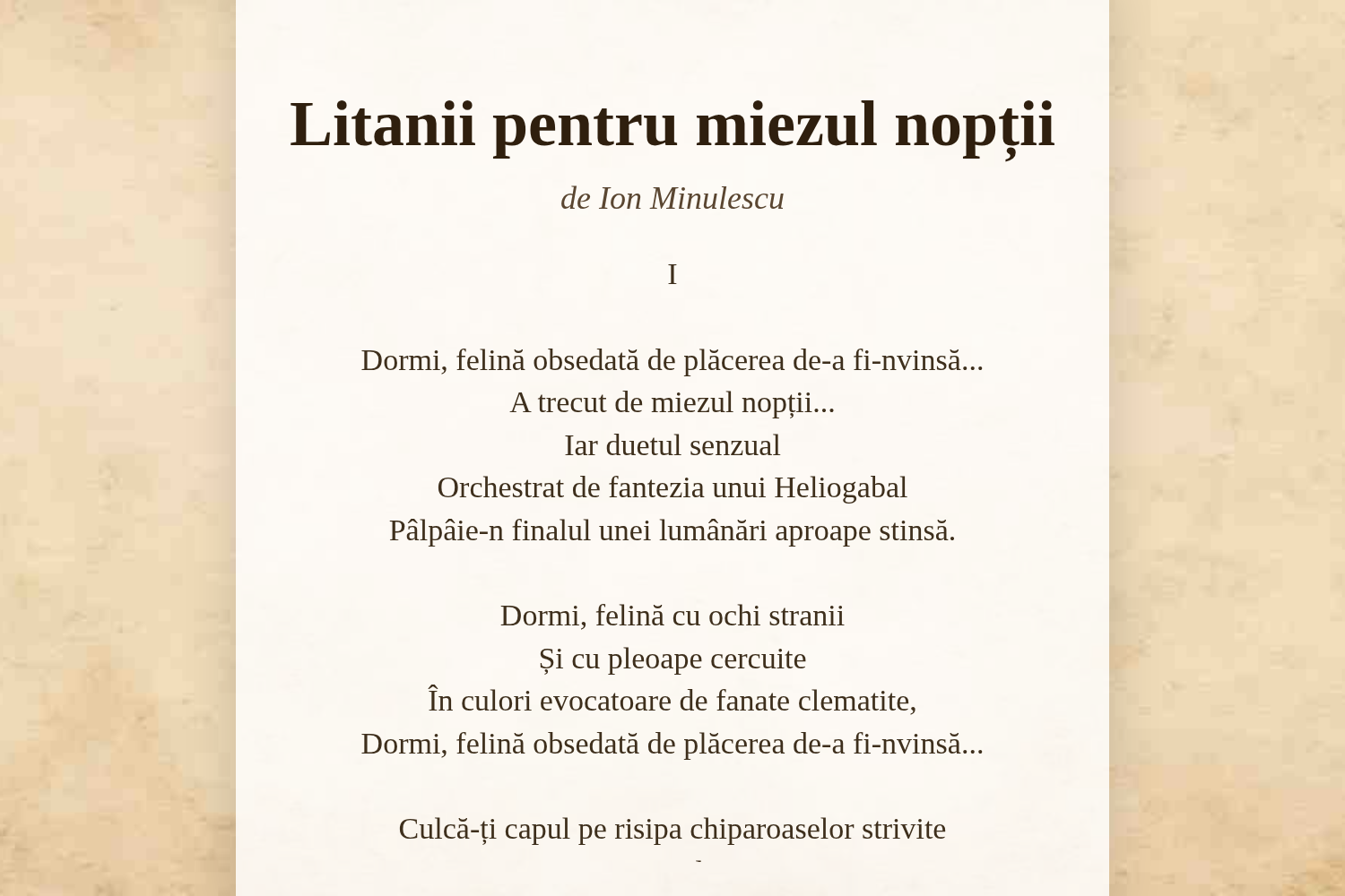 Litanii pentru miezul nopții