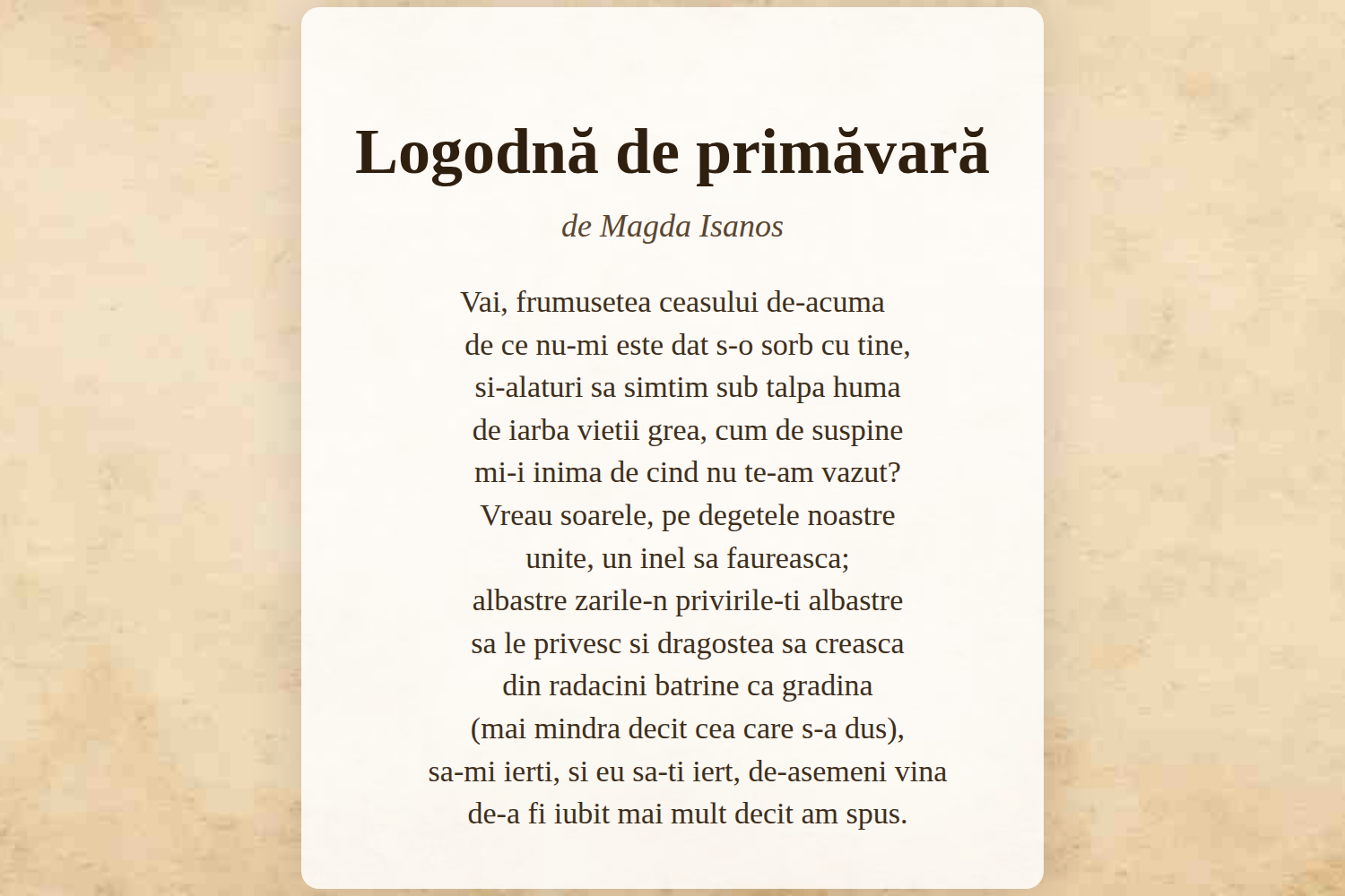 Logodnă de primăvară