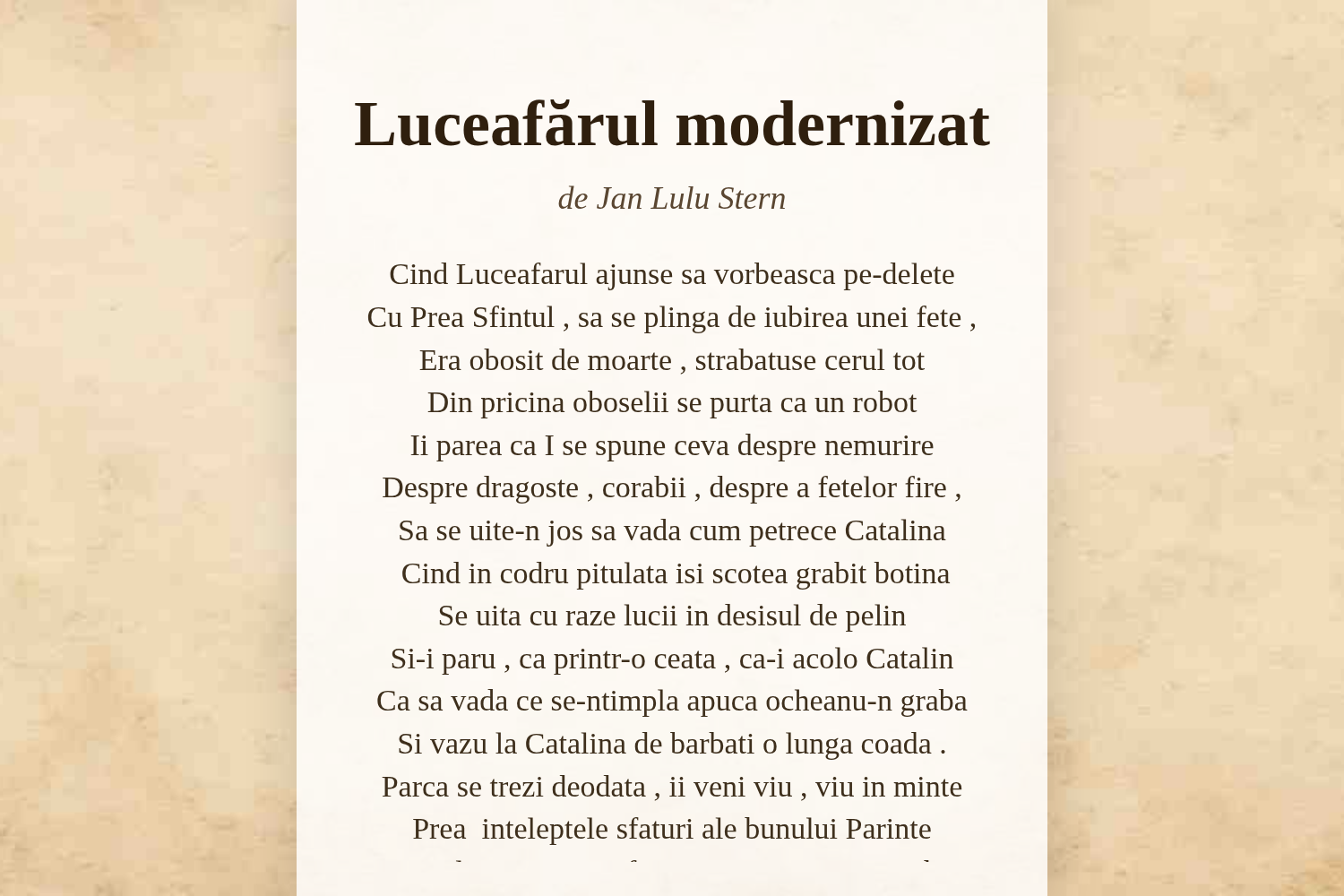 Luceafărul modernizat