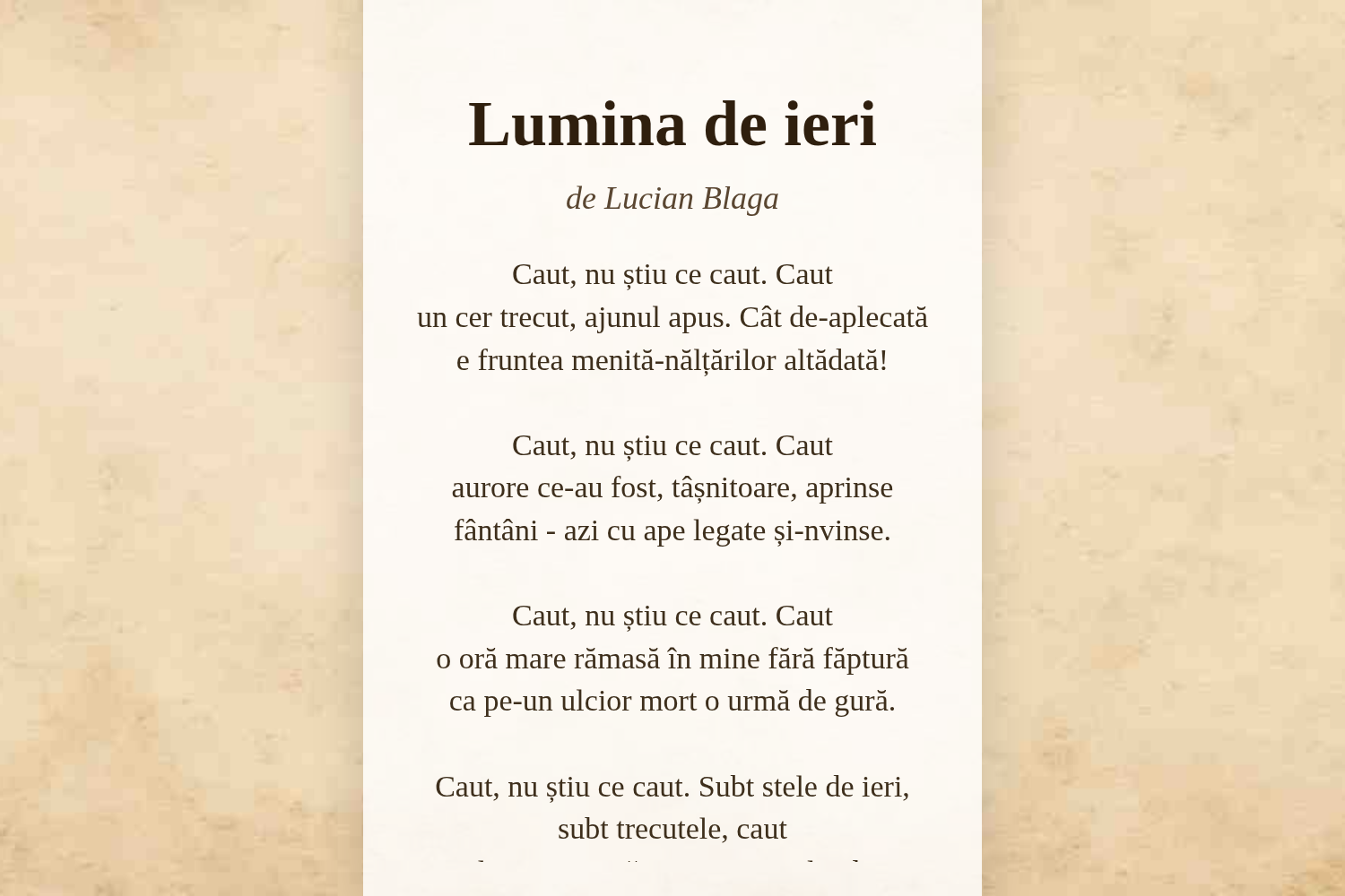 Lumina de ieri