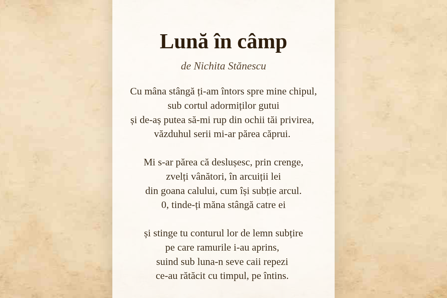 Lună în câmp