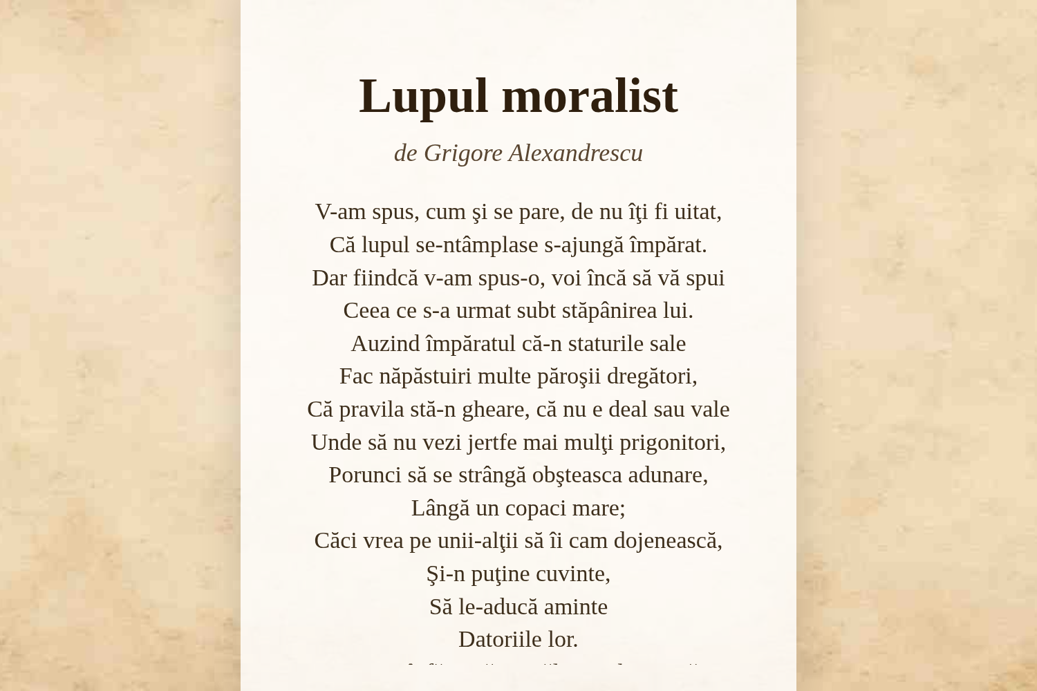 Lupul moralist