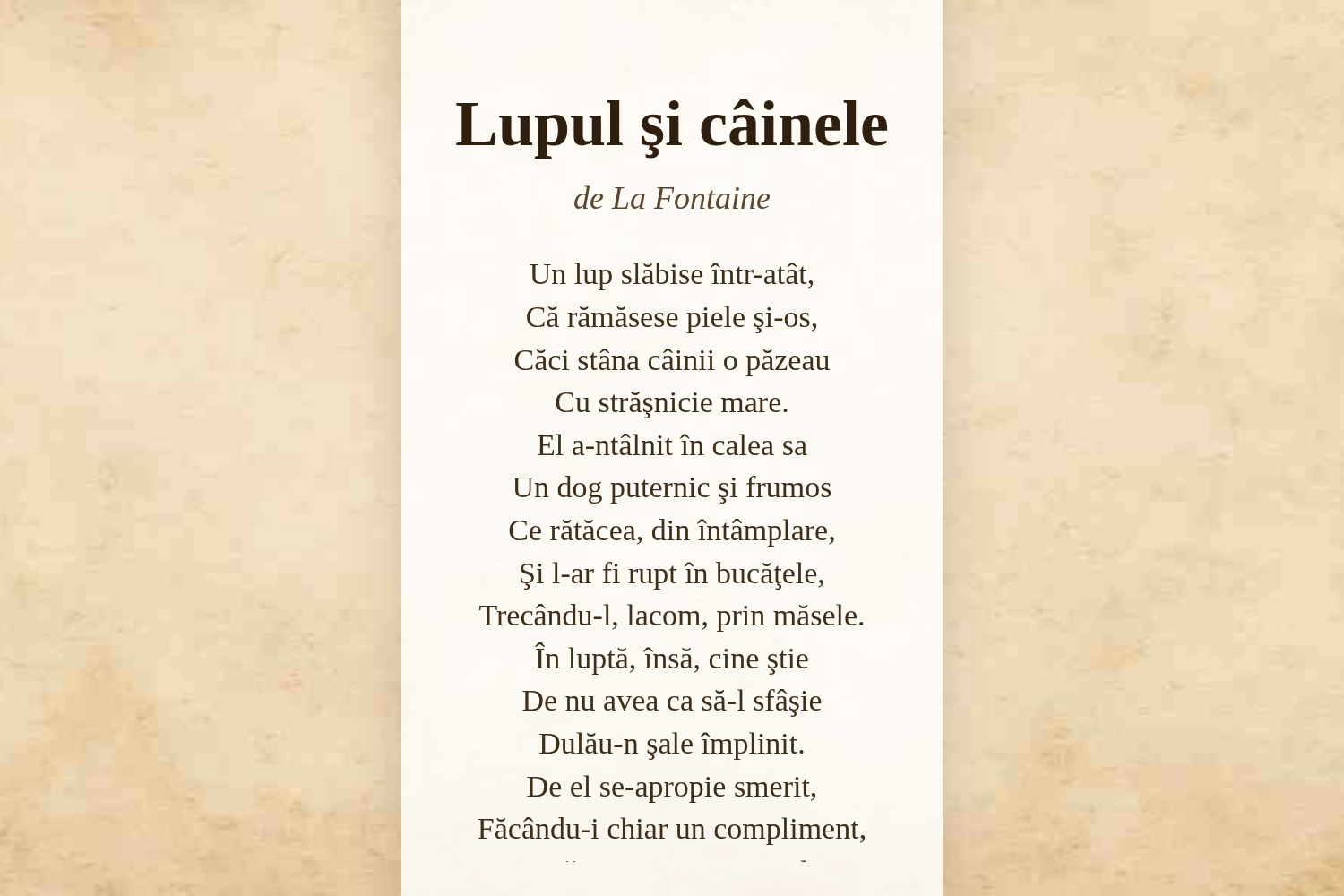 Lupul şi câinele