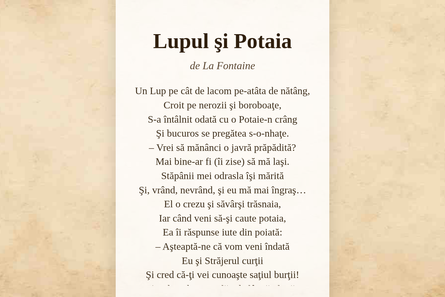 Lupul şi Potaia
