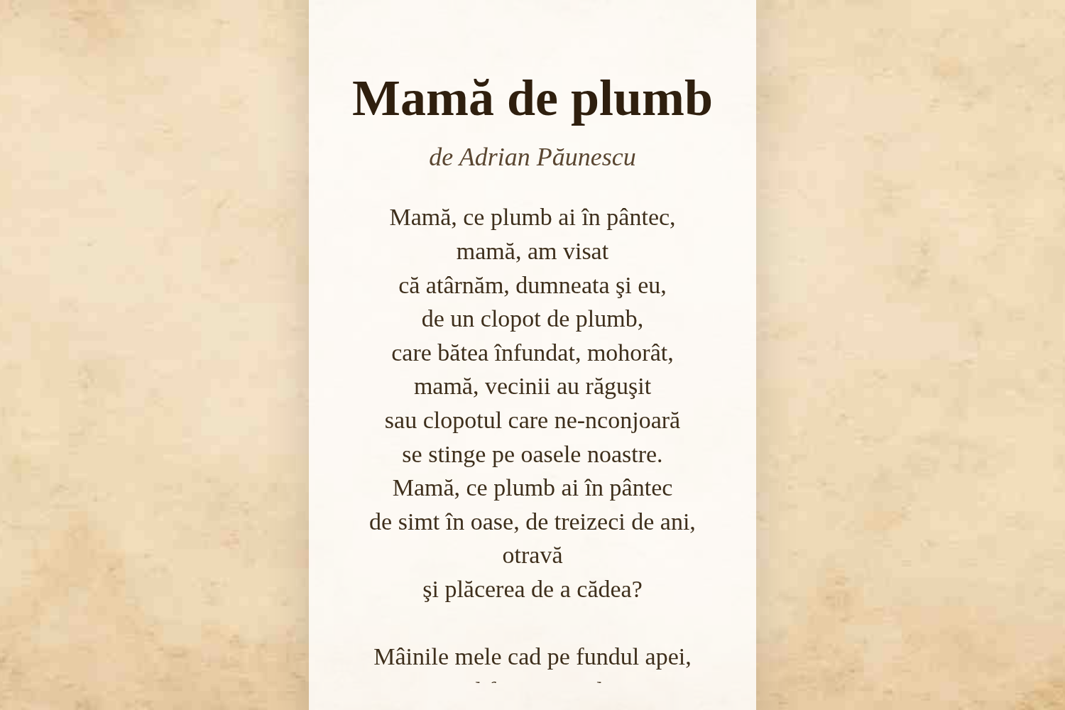 Mamă de plumb